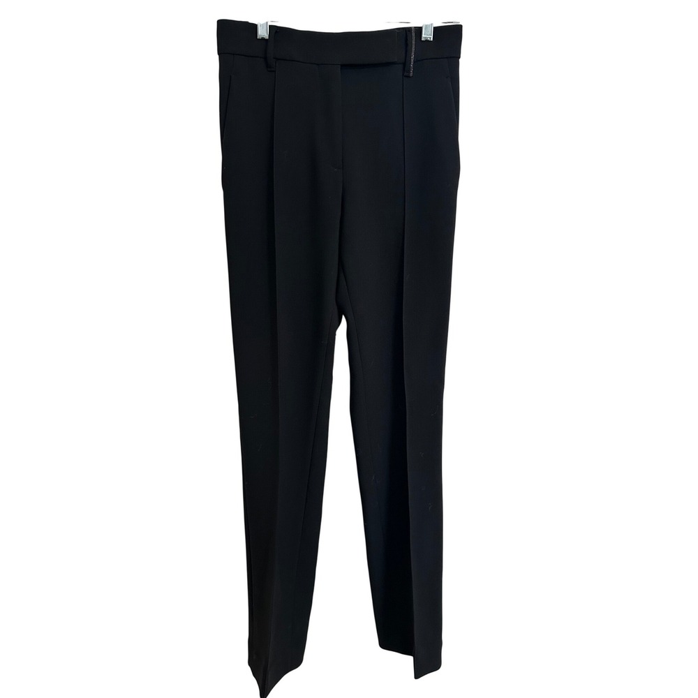 Brunello Cucinelli Black Wool Blend Trousers Italy 40 US 4